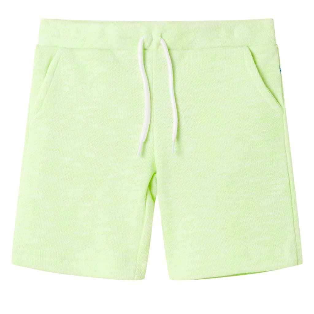 Calções de criança com cordão amarelo néon 92